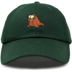 imageDALIX Walrus Embroidery Dad Hat Baseball Cap Mens WomensDark Green
