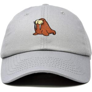 imageDALIX Walrus Embroidery Dad Hat Baseball Cap Mens WomensGray