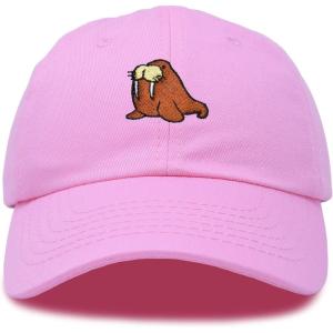 imageDALIX Walrus Embroidery Dad Hat Baseball Cap Mens WomensLight Pink