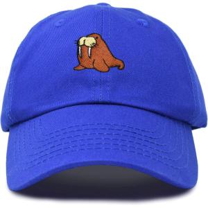 imageDALIX Walrus Embroidery Dad Hat Baseball Cap Mens WomensRoyal Blue