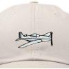 imageAviator Airplane Ball Cap Embroidered HatBeige