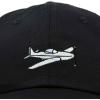 imageAviator Airplane Ball Cap Embroidered HatBlack