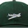 imageAviator Airplane Ball Cap Embroidered HatDark Green