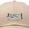 imageAviator Airplane Ball Cap Embroidered HatKhaki