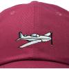imageAviator Airplane Ball Cap Embroidered HatMaroon