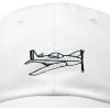 imageAviator Airplane Ball Cap Embroidered HatWhite