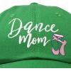 imageDALIX Dance Mom Hat Support Daughter Embroidered Cotton CapKelly Green