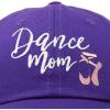 imageDALIX Dance Mom Hat Support Daughter Embroidered Cotton CapPurple