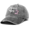 imageDALIX Dance Mom Hat Support Daughter Embroidered Cotton CapWashed Black
