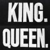 imageDALIX King Queen Hat Set Mens Womens Flat Bill Couples CapBlack