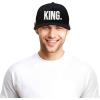 imageDALIX King Queen Hat Set Mens Womens Flat Bill Couples CapBlack