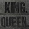 imageDALIX King Queen Hat Set Mens Womens Flat Bill Couples CapBlack Dark Gray