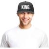 imageDALIX King Queen Hat Set Mens Womens Flat Bill Couples CapDark Gray