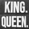 imageDALIX King Queen Hat Set Mens Womens Flat Bill Couples CapDark Gray