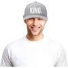 imageDALIX King Queen Hat Set Mens Womens Flat Bill Couples CapLight Gray