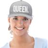 imageDALIX King Queen Hat Set Mens Womens Flat Bill Couples CapLight Gray