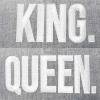 imageDALIX King Queen Hat Set Mens Womens Flat Bill Couples CapLight Gray