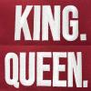 imageDALIX King Queen Hat Set Mens Womens Flat Bill Couples CapMaroon