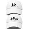 imageDALIX Mr and Mrs Baseball Cap Bride Groom Matching Hats Couples SetWhite