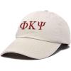 imageDALIX Phi Kappa Psi Greek Letters Ball Cap Embroidered HatBeige