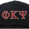 imageDALIX Phi Kappa Psi Greek Letters Ball Cap Embroidered HatBlack