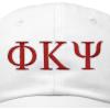 imageDALIX Phi Kappa Psi Greek Letters Ball Cap Embroidered HatWhite