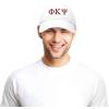 imageDALIX Phi Kappa Psi Greek Letters Ball Cap Embroidered HatWhite