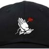 imageDALIX Prayer Hands Hat Baseball Cap Rose Dad Hats Black White Pink Blue Gray TanBlack