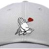 imageDALIX Prayer Hands Hat Baseball Cap Rose Dad Hats Black White Pink Blue Gray TanGray