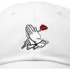 imageDALIX Prayer Hands Hat Baseball Cap Rose Dad Hats Black White Pink Blue Gray TanWhite