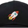 imageDALIX Rocket Hat Space Dad Caps Embroidered Custom Cap Cotton Hats NASABlack