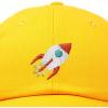 imageDALIX Rocket Hat Space Dad Caps Embroidered Custom Cap Cotton Hats NASAGold