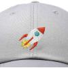 imageDALIX Rocket Hat Space Dad Caps Embroidered Custom Cap Cotton Hats NASAGray