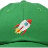 imageDALIX Rocket Hat Space Dad Caps Embroidered Custom Cap Cotton Hats NASAKelly Green
