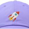 imageDALIX Rocket Hat Space Dad Caps Embroidered Custom Cap Cotton Hats NASALavender