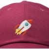 imageDALIX Rocket Hat Space Dad Caps Embroidered Custom Cap Cotton Hats NASAMaroon