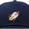 imageDALIX Rocket Hat Space Dad Caps Embroidered Custom Cap Cotton Hats NASANavy Blue
