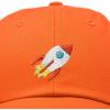 imageDALIX Rocket Hat Space Dad Caps Embroidered Custom Cap Cotton Hats NASAOrange