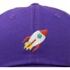 imageDALIX Rocket Hat Space Dad Caps Embroidered Custom Cap Cotton Hats NASAPurple