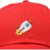 imageDALIX Rocket Hat Space Dad Caps Embroidered Custom Cap Cotton Hats NASARed