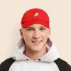 imageDALIX Rocket Hat Space Dad Caps Embroidered Custom Cap Cotton Hats NASARed