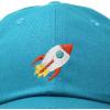 imageDALIX Rocket Hat Space Dad Caps Embroidered Custom Cap Cotton Hats NASATeal