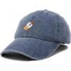 imageDALIX Rocket Hat Space Dad Caps Embroidered Custom Cap Cotton Hats NASAWashed Navy Blue