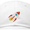 imageDALIX Rocket Hat Space Dad Caps Embroidered Custom Cap Cotton Hats NASAWhite