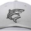imageDALIX Shark Hat Embroidered Baseball Cap Great WhiteGray