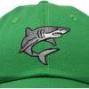 imageDALIX Shark Hat Embroidered Baseball Cap Great WhiteKelly Green