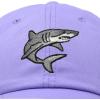 imageDALIX Shark Hat Embroidered Baseball Cap Great WhiteLavender