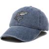 imageDALIX Shark Hat Embroidered Baseball Cap Great WhiteNavy Blue Vintage
