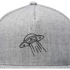 imageDALIX UFO Snapback Flat Bill Baseball Hat Embroidered Cap MensLight Gray