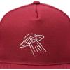 imageDALIX UFO Snapback Flat Bill Baseball Hat Embroidered Cap MensMaroon